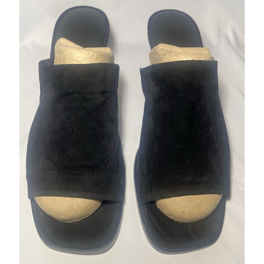 Sanctuary Women's Breezy Heeled Black Suede Sandal - Black, Size 10M Spool Heels - Picture 3 of 8